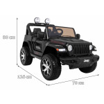 Elektrické autíčko Jeep Wrangler Rubicon 4x45W - čierne